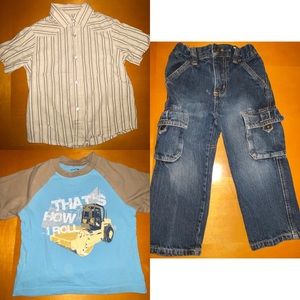 3pcs Boys Jeans, Tee & Top - size 3T